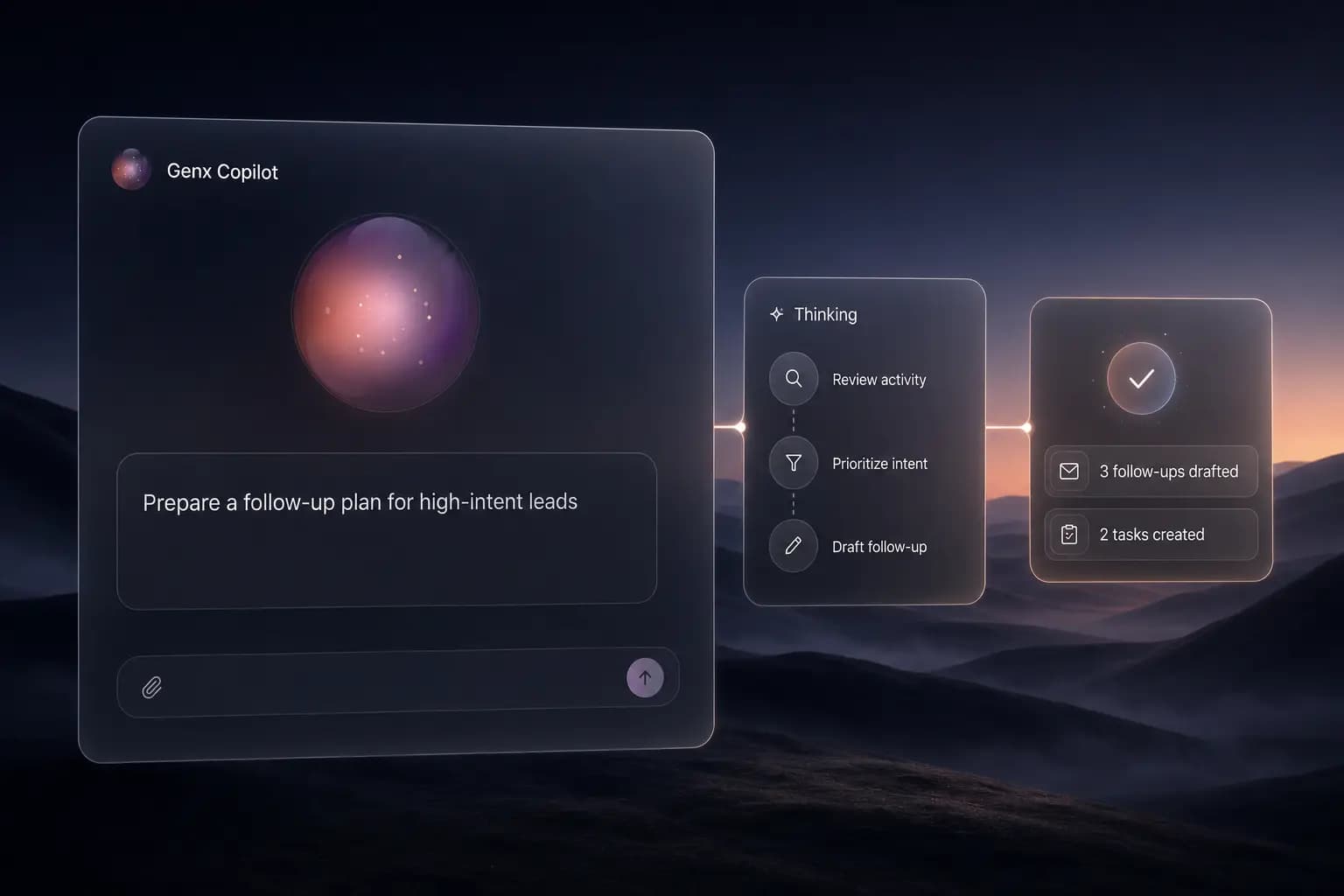 Gen-X Copilot turning captured context into follow-up actions
